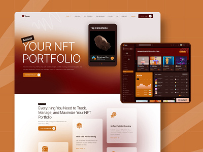 Trezo - NFT Landing Page design inspiration envytheme landingpage nft landing page product design uidesign uxdesign web design webdesign
