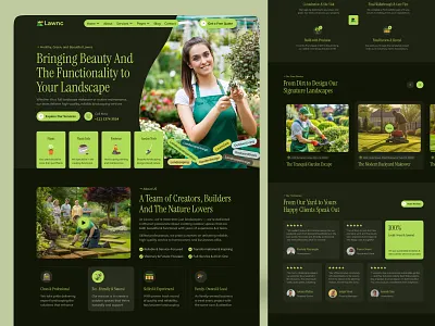 Landscaping Contractor Website Design contractor contractor website home services homepage landing landing page landscaper landscaping landscaping website lawncare mowing treeservices uiux web design website website design
