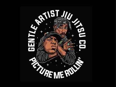Gentle Artist Jiu jitsu merch - Tupac vs Biggies apparel artwork biggies branding clothing design graphic graphic design gymwear illustration logo streetwear tshirt tupac ui vector