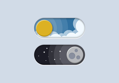 Day and Night Toggle Button / Switch design figma interaction switch toggle uiux user interface