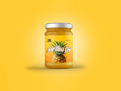 Label Design for SeaMoss Gel 2d 2d art 2d label brand branding creative design food food label graphic design health health label identity branding illustration label label design modern seamoss seamoss label seamoss product