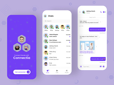 Messaging App UI Design app design chat chat app figma messenger mobile app ui