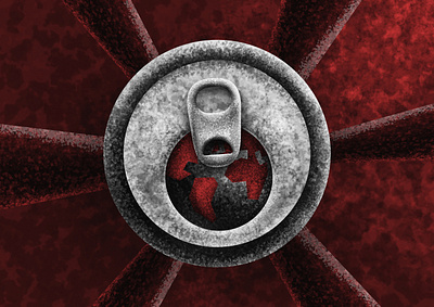 The last sip - imagination collection #9 art black can collection design end energy future illustration imagine last plastic red texture waste world
