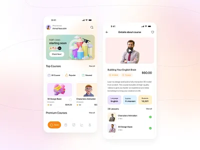 Education App Concept UI/UX branding design digital learning app e learning app ed tech application education app education tech app educational apps figma learning app learning platform app learning virtual app logo minimal online course app smart learning app ui ui ux uidesign ux design