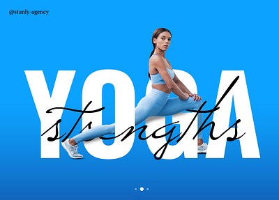 Yoga Art with Bold Typography graphic design poster sports typography yogaposter