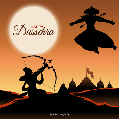 Victory of Good Over Evil dussehra festivalposter poster posterdesign