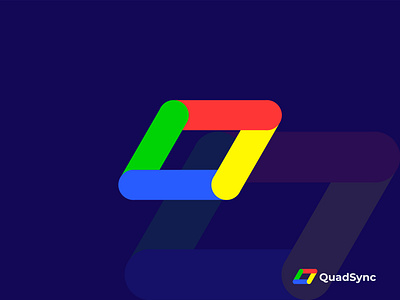 Modern Logo for QuadSync – Branding & Logo Design api company branding cloud software collaboration app data flow logo integration tool logo modern logo design productivity software saas logo sync platform tech startup