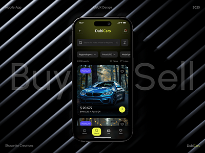 Luxury Car Buy & Sell Mobile App - UI/UX Design app design app ui buy car car app car company car dealers car mobile app car rental ecommerce app luxury car luxury car buy sell mobile app marketplace mobile app redesign rent saas app sell shasanko creations uiux