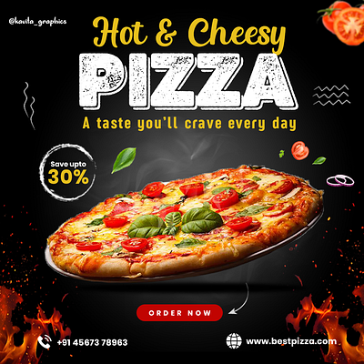 Love at First Bite advertisement pizzaposter socialmediaposter