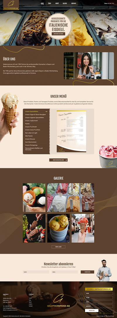 Website Design and WordPress Development for Icecream Gelato creativewebsitedesign cupcakeswebsite design elementor elementor pro elementorpro gelatowebsite iccreamwebsitedesign keysoft media layout design modernwebsitedesign pastrieswebsite psdwebsite switzerlandwebsite ui website design websitedesigning wordpress wordpressdeveloper wordpresswebsite