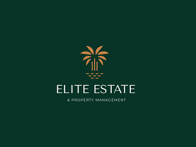 Elite - Real Estate and Property Management Logo beach vibe real estate logo brand designer brand identity branding branding agency graphic designer logo logodesign modern logo oriental packaging designer property management logo pum tree real estate logo sea
