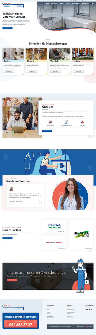 Website Design and WordPress development for Plumbing & Heating design elementor elementor pro figmadesign keysoft media layout design modernwebsite photoshop plumberwebsite plumbingandheating plumbingandheatingwebsite plumbingswitzerland plumbingwebsite plumbingwebsitedesign plumbingwordpress ui webdesigner website design wordpress wordpresswebsite