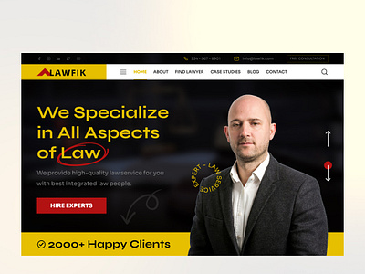 Modern Law Firm Website Header attorney website clean layout corporate website hero banner landing page header law firm law office website law services lawyer web design legal branding legal industry ui legal ui legal website minimal ui modern heade ui design uiux ux design website header design website hero section