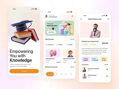 Edtech app ui app ar app design course design e learning e learning app ed tech application edtech app ui education education app educational apps ios app learning learning app mobile online course online course app online learning ui ux