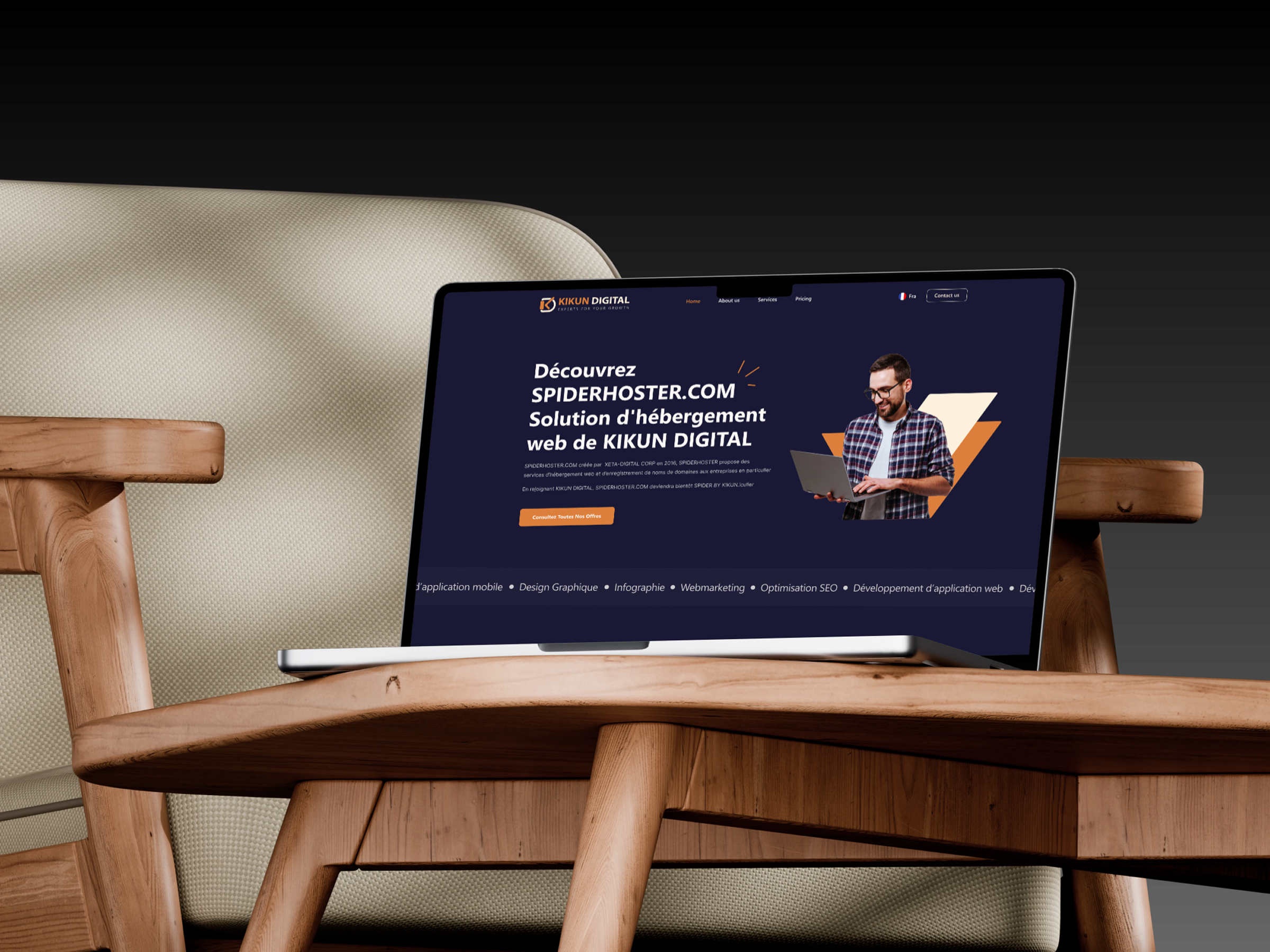 Spidohoster - Kikun Digital Hosting UI Design businesswebsite creative designportfolio digital figma hostingui innovation kaesui modern motion graphics saas seo tech ui ui design uiux webdesign webhosting wordpress