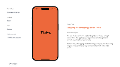 Thrive: Your Style Stitch & Vibe Swap concept app design features ios ui ux
