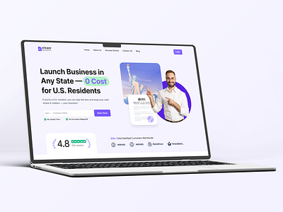 Landing Page UI - STEDY Formation b2bdesign businessformation designfortrust designthinking financialservices fintechdesign landingpage legalservices legaltech moderndesign productdesign saasdesign startupdesign techforlaw trustindesign trustui usertrust