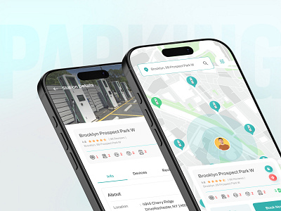 Parking Finder App - Modern Mobile UI for iOS & Android best design car app car booking dribble best shot find parking ios android interface mobile app design mobile ui modern design nearby park netro netrosystems parking app parking space ride sharing trending design
