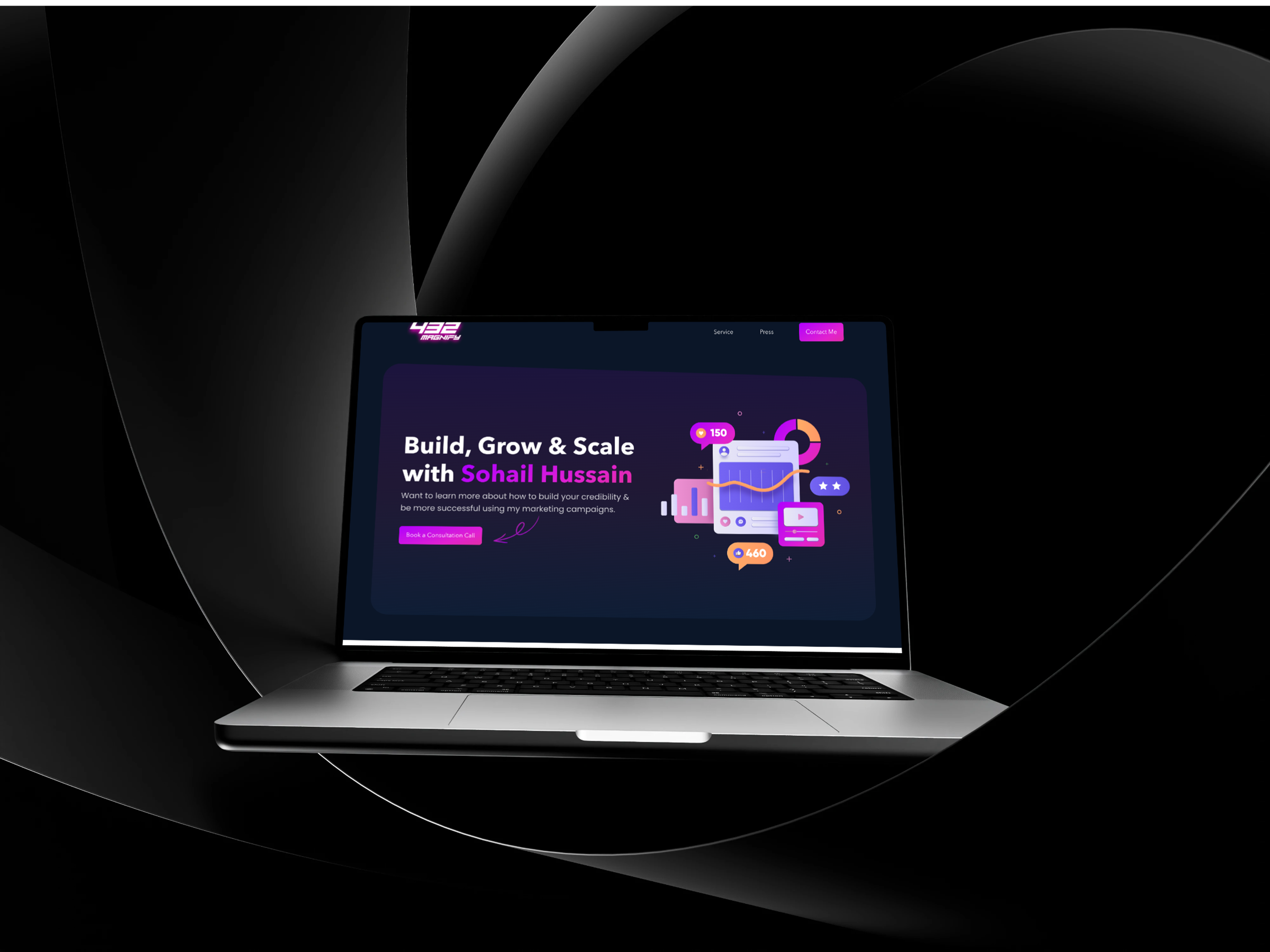 432 - Marketing Consultant Portfolio UI Design consultantdesign creativedesign digitaldesign innovativeui kaesui marketingportfolio modernui saas tech techdesign ui uidesign userexperience ux uxdesign webdesign