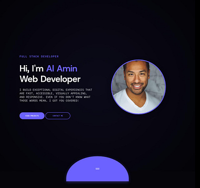 Devloper Portfolio Dark animation developer gsap portfolio ui
