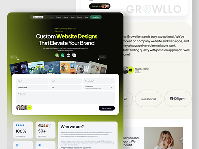 Agency Website Design agency agency landing page agency website agency website design figma figma website ui uiux website design