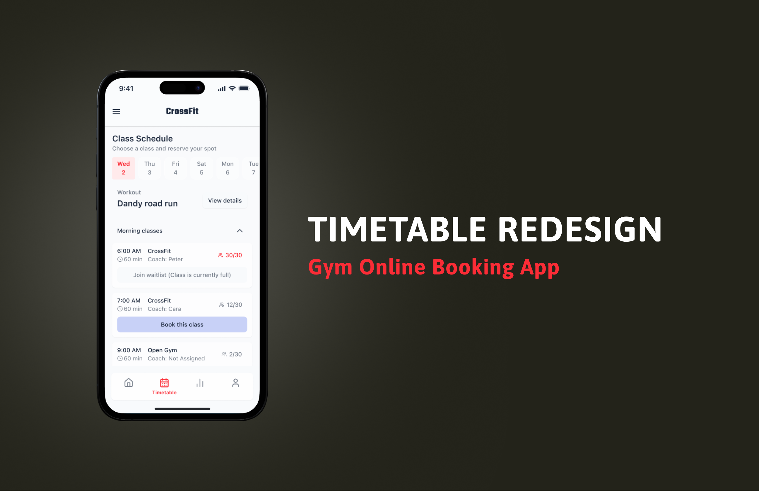 Mobile Class-Booking Page Redesign branding figma redesign ui uxui design