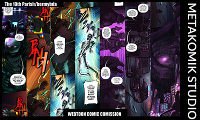 THE 10TH PARISH BY BERMYUDA all done by metakomik studio art black and white character design comic comic book design drawing illustration manga