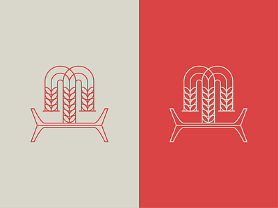 M & Wheat 2025 branding design food graphic design illustration letter mark logo m minimal logo nature typography vector wheat