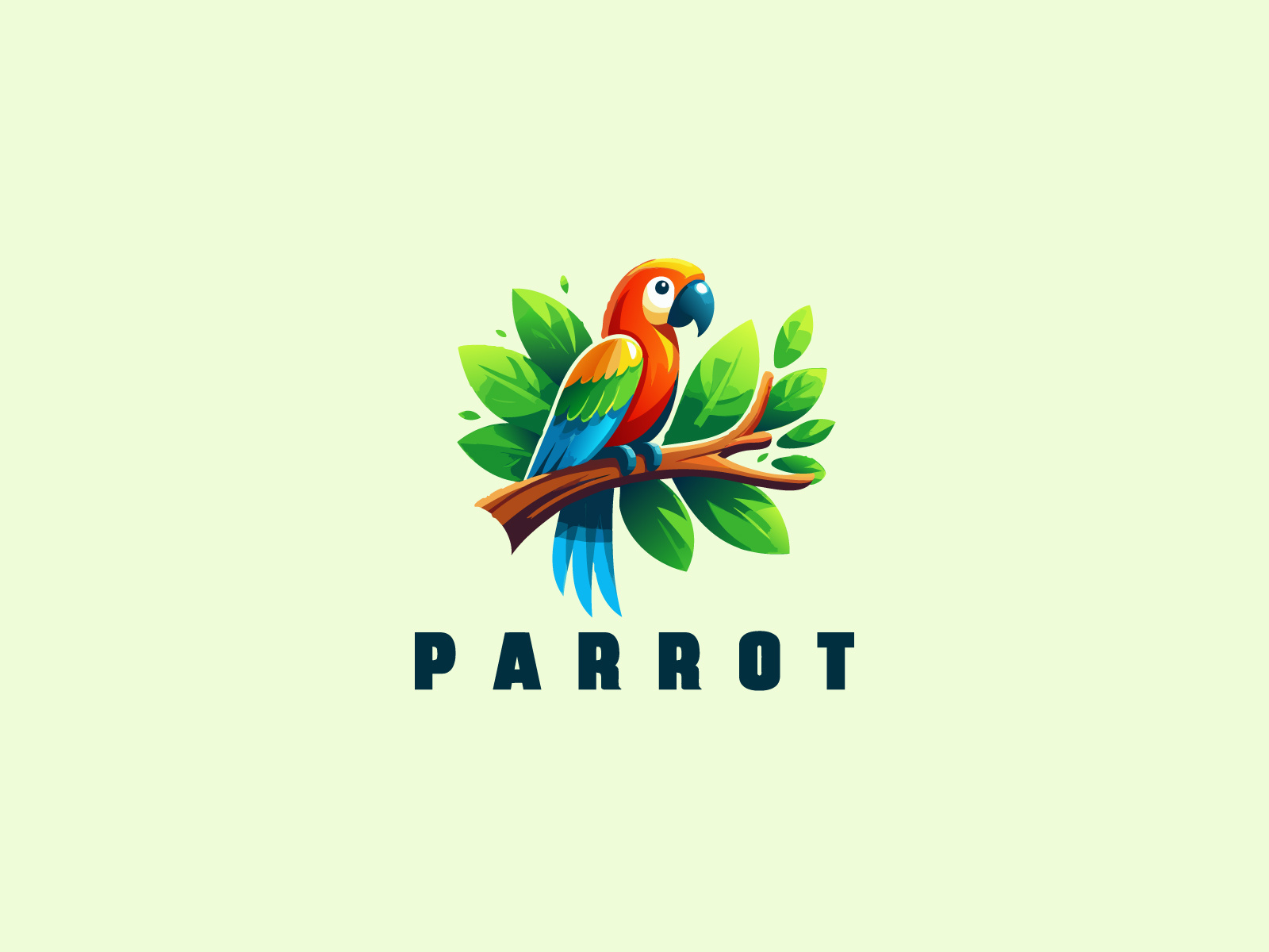Parrot Logo animal animal logo bird birds brand branding for sale identity logo macow macow logo parrot parrot logo parrot logo for sale parrots parrotss top parrot logo