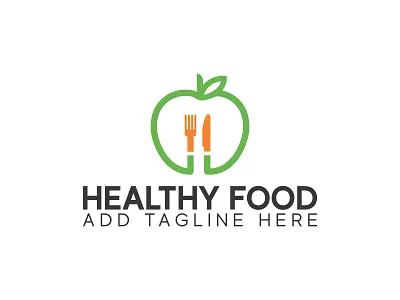 Healthy Logo Design eco food logo food logo logo restaurant logo