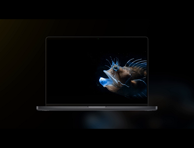 "INTO THE ABYSS" hero section for National Geographic abyss animation hero section national geographic ocean ui ui design