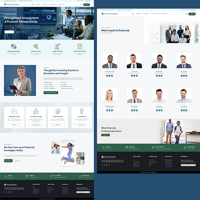Financial mannagement agency website logo ui