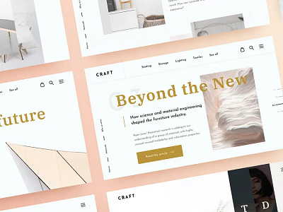 CRAFT Furniture Store UI catalog design drylikov e commerce fashion fashion store furniture furniture shop home page interface interior layout product product page seating store ui ux web website