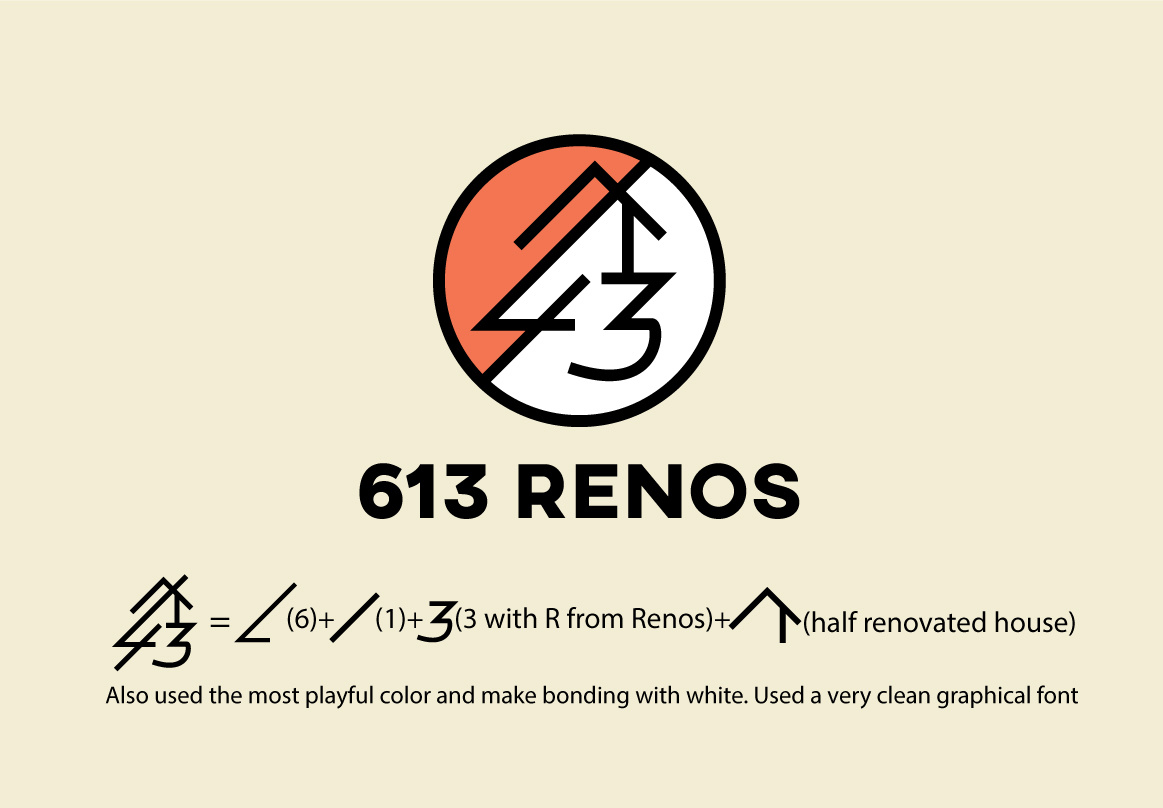 613 Renos logo design brand identity branding creative design creative logo design graphic design illustration logo logo design