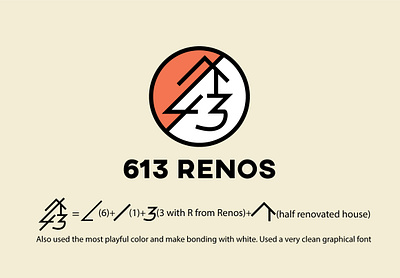 613 Renos logo design brand identity branding creative design creative logo design graphic design illustration logo logo design
