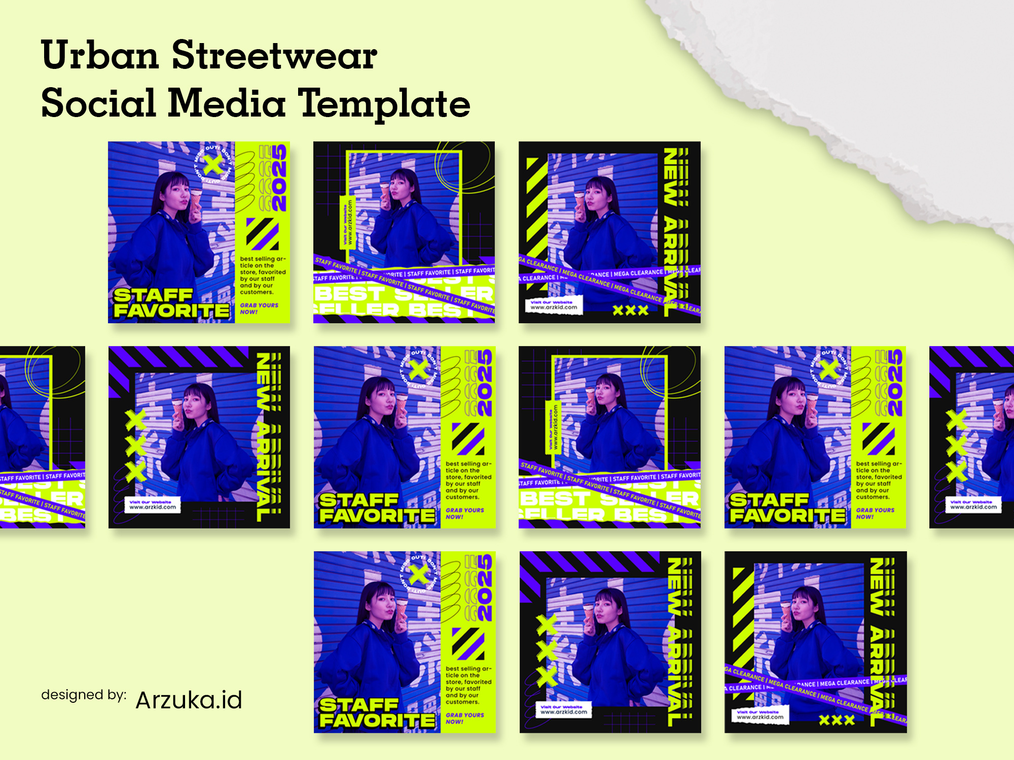 Urban Fashion Social Media Post apparel brutalism cool design fashion graphic design illustration media post social street template urban