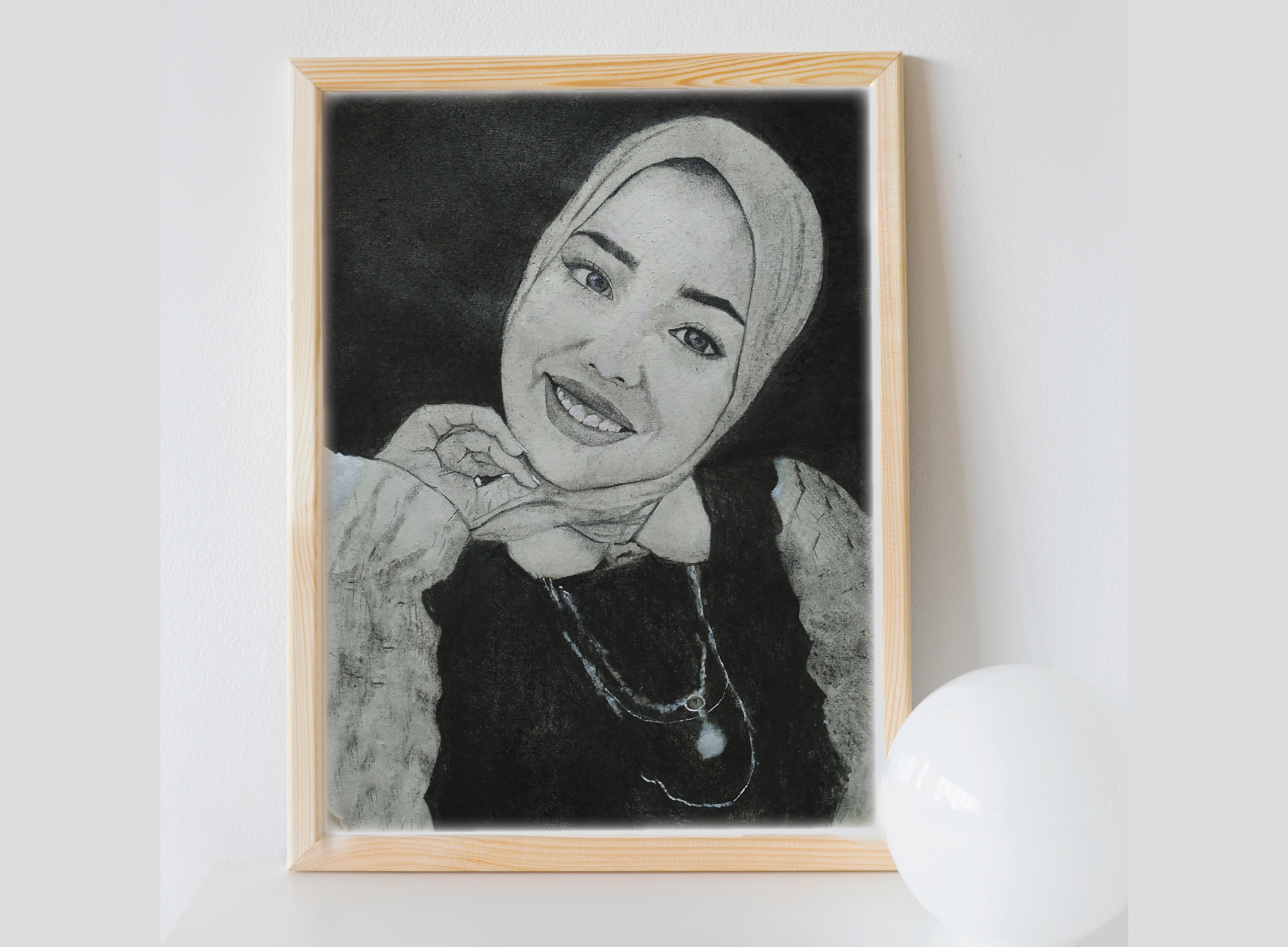 Medium-high-quality Portrait work creative design drawing graphic design illustration portrait realistic drawing realistic sketch sketch woman portrait