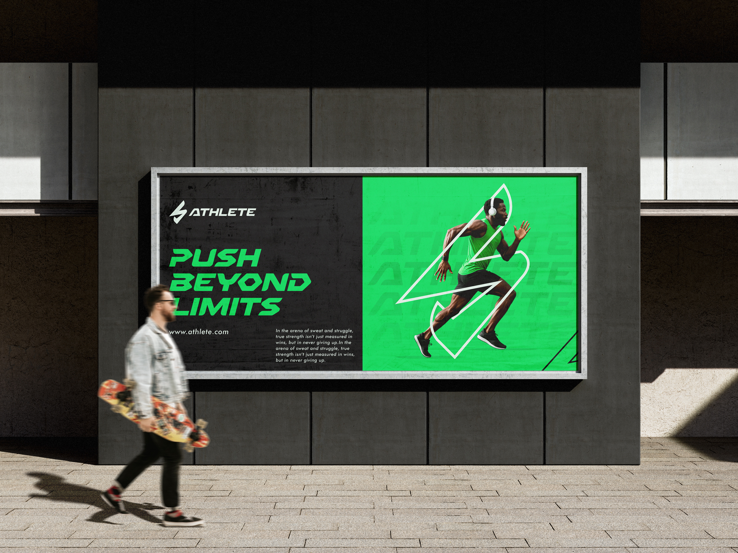 Logo Design project for the sports brand called Athlete. brand identity branding conceptual creative logo creative sports logo logo logo design logo designer modern logo modern sports logo sports sports brand sports brand identity