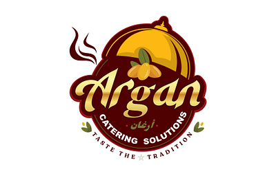 Argan Catering solutions logo argan logo brand identity branding creative design creative logo design graphic design logo logo design oil logo