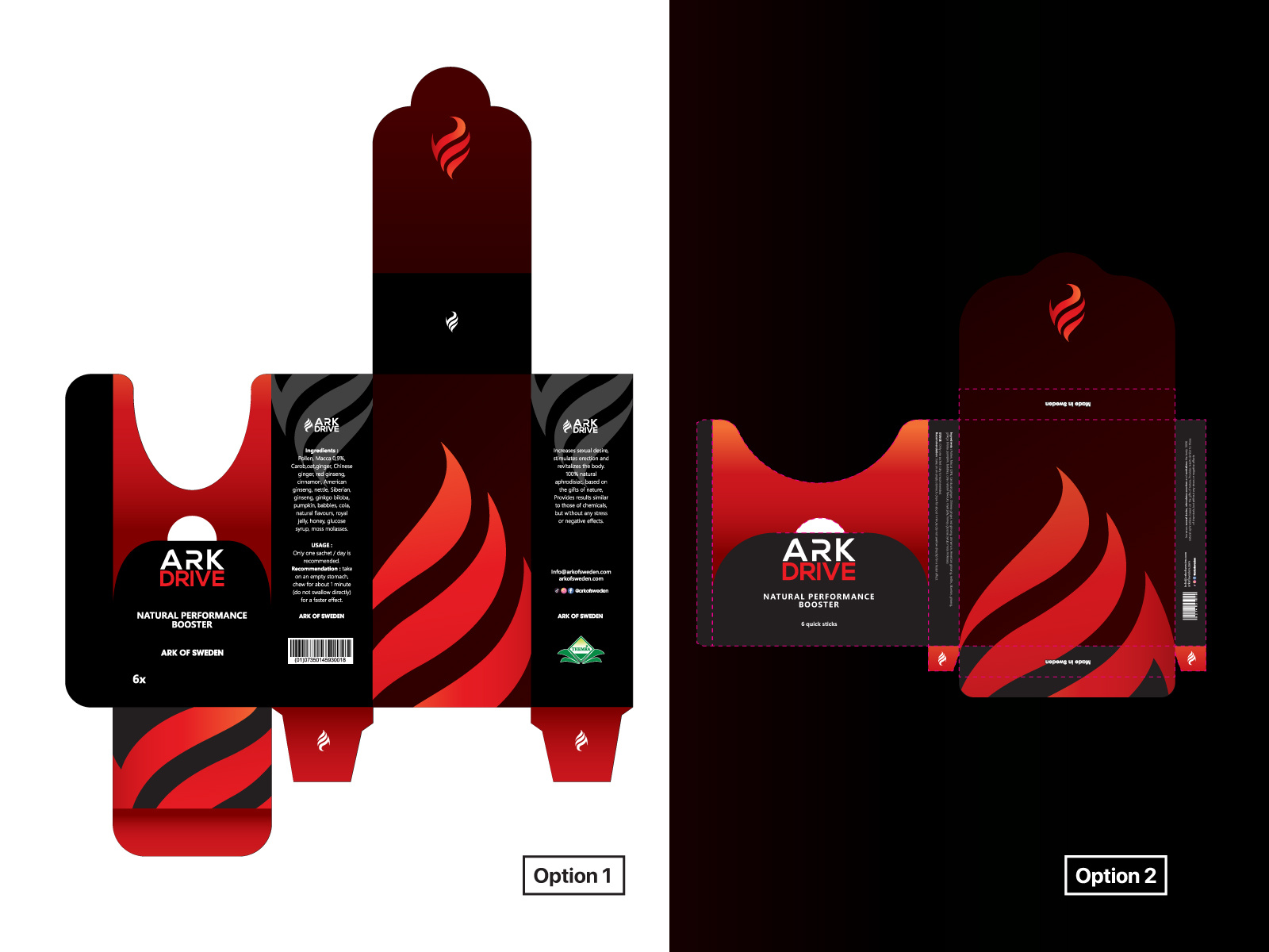 Ark Drive Performance Booster by ark of Sweden ark ark drive ark of sweden branding creative design graphic design illustration label design packaging packaging design performance b ooster product product design suppliment sweden