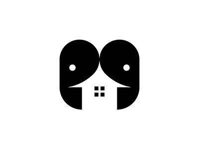 Elephant Home Logo animal shelter logo brand logo branding building logo construction logo construction logo design elephant house logo elephant logo home symbol logo design minimal logo minimalist logo modern logo monoline logo negative space logo real estate real estate logo shelter logo