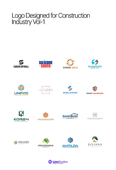 16 Logo Designs Built for the Construction Industry: Vol. 1 carpenter commercial construction concrete mixing construction custom logo design dynamic flat handdrawn handmade logo handyman illustration lettermark logo minimal mining modern paingint symbolic wordmark