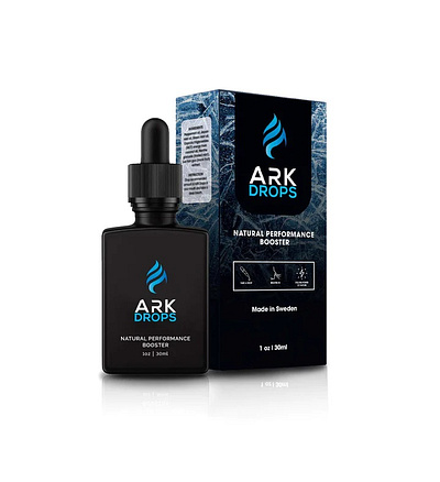 Ark drops packaging with product design ark of seden brand identity branding creative design graphic design label design package design packaging performance booster product design supplement sweden ui