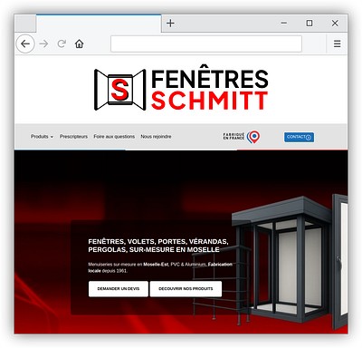 Website - FENETRES-SCHMITT.COM alu pvc business web design webdesign
