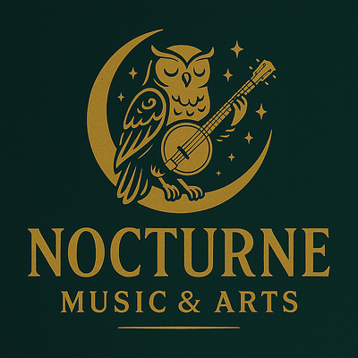 Nocturne Music&Art art branding graphic design logo music owl