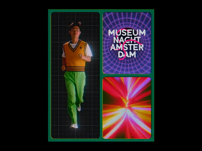 Museum Nacht Amsterdam: Retro-Future Vibes creative creative design creative poster design digital art glow effects graphic design mseum nackt amsterdam poster poster design print design retro vibes typo typography vibrant vibrant design