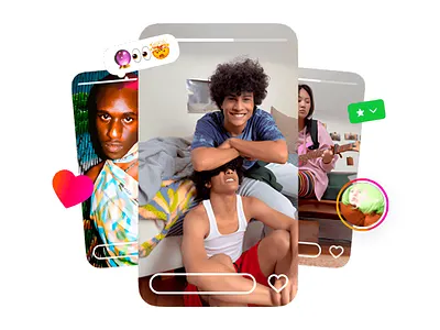Engage & Express: Short-Form Video Platform content content creation creative creative design design digital product engaging engaging design friends inspiration stories story series tech design user engagement video app visual identity