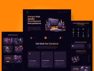 Dev Spark - Web Design and Development Agency agency website creative inspiration landing page design landingpage minimal design modern ui technoogy ui user interface ux web design web development website
