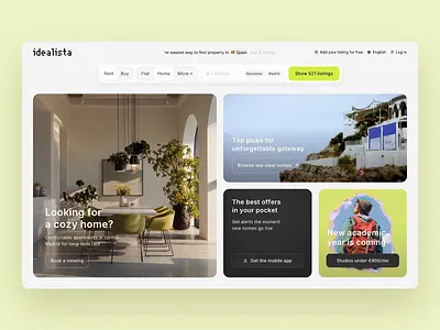 Idealista hero section concept concept realestate redesign ui uidesign ux