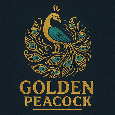 GOLDEN PEACOCK branding folden juweller logo pavlin shop